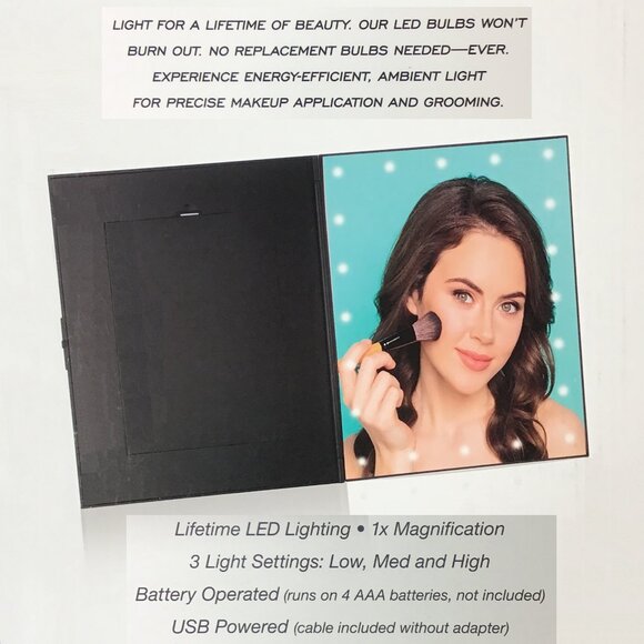 Conair Lighted Vanity Mirror / 5 x 7 Picture Frame, LED, 3 Settings - NEW! - Picture 3 of 9